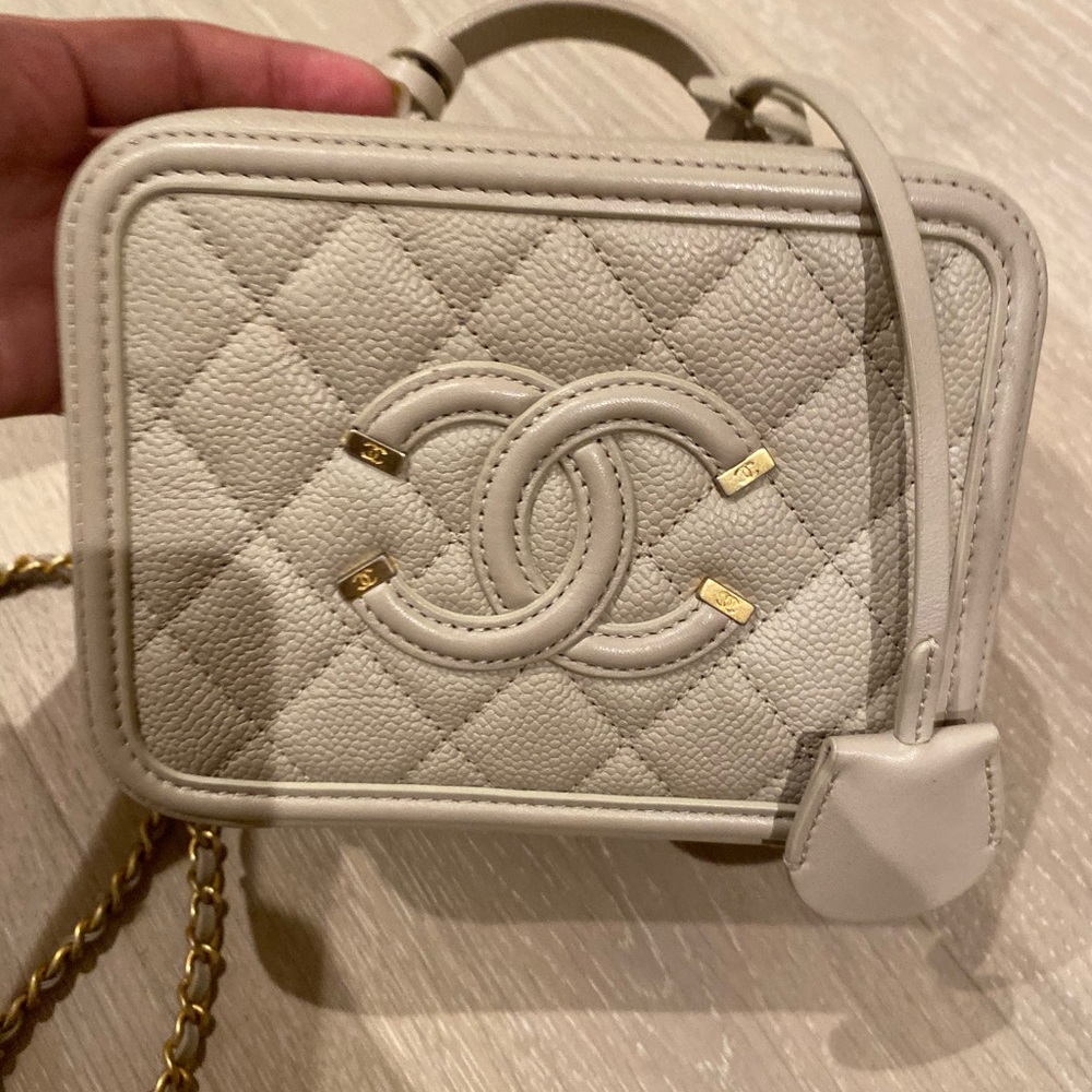 Chanel vanity caviar nude beige small - Picture 2 of 7